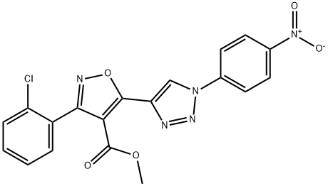 METHYL 3-(2-CHLOROPHENYL)-5-[1-(4-NITROPHENYL)-1H-1,2,3-TRIAZOL-4-YL]-4-ISOXAZOLECARBOXYLATE Struktur