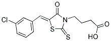 4-[5-(3-CHLORO-BENZYLIDENE)-4-OXO-2-THIOXO-THIAZOLIDIN-3-YL]-BUTYRIC ACID Struktur