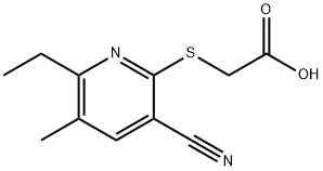 [(3-CYANO-6-ETHYL-5-METHYLPYRIDIN-2-YL)SULFANYL]ACETIC ACID Struktur