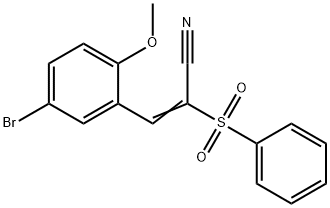 3-(5-BROMO-2-METHOXYPHENYL)-2-(PHENYLSULFONYL)PROP-2-ENENITRILE Struktur