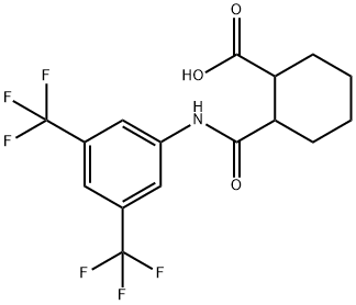 2-(N-(3,5-BIS(TRIFLUOROMETHYL)PHENYL)CARBAMOYL)CYCLOHEXANECARBOXYLIC ACID Struktur