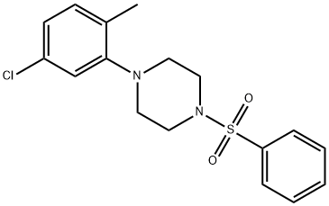 4-(5-CHLORO-2-METHYLPHENYL)-1-(PHENYLSULFONYL)PIPERAZINE Struktur