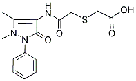 ([2-[(1,5-DIMETHYL-3-OXO-2-PHENYL-2,3-DIHYDRO-1H-PYRAZOL-4-YL)AMINO]-2-OXOETHYL]THIO)ACETIC ACID Struktur