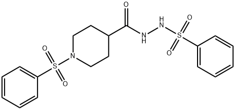 N'-([1-(PHENYLSULFONYL)-4-PIPERIDINYL]CARBONYL)BENZENESULFONOHYDRAZIDE Struktur