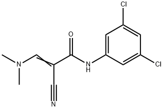 (Z)-2-CYANO-N-(3,5-DICHLOROPHENYL)-3-(DIMETHYLAMINO)-2-PROPENAMIDE Struktur