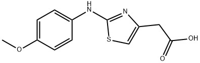 [2-(4-METHOXY-PHENYLAMINO)-THIAZOL-4-YL]-ACETIC ACID Struktur