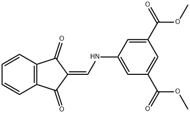 METHYL 5-(((1,3-DIOXOINDAN-2-YLIDENE)METHYL)AMINO)-3-(METHOXYCARBONYL)BENZOATE Struktur