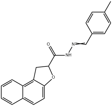 N'-[(Z)-(4-METHYLPHENYL)METHYLIDENE]-1,2-DIHYDRONAPHTHO[2,1-B]FURAN-2-CARBOHYDRAZIDE Struktur