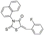 (5E)-5-(2-FLUOROBENZYLIDENE)-3-(1-NAPHTHYL)-2-THIOXO-1,3-THIAZOLIDIN-4-ONE Struktur