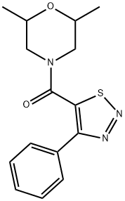 (2,6-DIMETHYLMORPHOLINO)(4-PHENYL-1,2,3-THIADIAZOL-5-YL)METHANONE Struktur