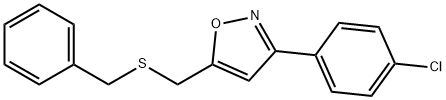 5-[(BENZYLSULFANYL)METHYL]-3-(4-CHLOROPHENYL)ISOXAZOLE Struktur