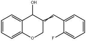 3-[(E)-(2-FLUOROPHENYL)METHYLIDENE]-4-CHROMANOL Struktur