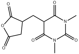 5-[(2,5-DIOXOTETRAHYDRO-3-FURANYL)METHYL]-1,3-DIMETHYL-2,4,6(1H,3H,5H)-PYRIMIDINETRIONE Struktur