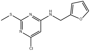 6-CHLORO-N-(2-FURYLMETHYL)-2-(METHYLSULFANYL)-4-PYRIMIDINAMINE Struktur