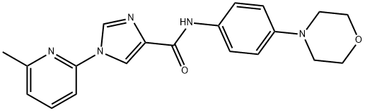 1-(6-METHYL-2-PYRIDINYL)-N-(4-MORPHOLINOPHENYL)-1H-IMIDAZOLE-4-CARBOXAMIDE Struktur