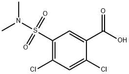 2,4-DICHLORO-5-DIMETHYLSULFAMOYL-BENZOIC ACID Struktur