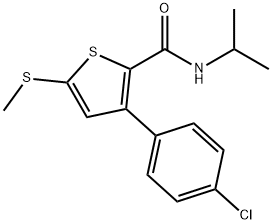 3-(4-CHLOROPHENYL)-N-ISOPROPYL-5-(METHYLSULFANYL)-2-THIOPHENECARBOXAMIDE Struktur