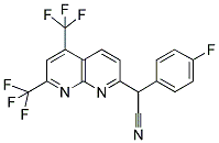 2-[5,7-BIS(TRIFLUOROMETHYL)[1,8]NAPHTHYRIDIN-2-YL]-2-(4-FLUOROPHENYL)ACETONITRILE Struktur