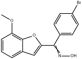 (4-BROMOPHENYL)(7-METHOXY-1-BENZOFURAN-2-YL)METHANONE OXIME Struktur