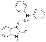 (3Z)-3-[(2,2-DIPHENYLHYDRAZINO)METHYLENE]-1-METHYL-1,3-DIHYDRO-2H-INDOL-2-ONE Struktur