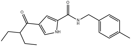 4-(2-ETHYLBUTANOYL)-N-(4-METHYLBENZYL)-1H-PYRROLE-2-CARBOXAMIDE Struktur