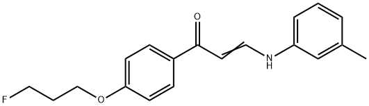 (E)-1-[4-(3-FLUOROPROPOXY)PHENYL]-3-(3-TOLUIDINO)-2-PROPEN-1-ONE Struktur