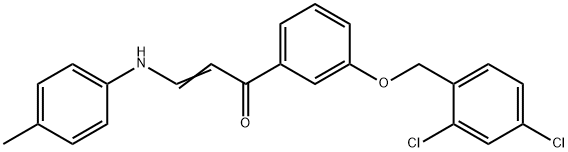 (E)-1-(3-[(2,4-DICHLOROBENZYL)OXY]PHENYL)-3-(4-TOLUIDINO)-2-PROPEN-1-ONE Struktur