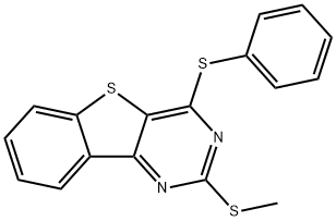 2-(METHYLSULFANYL)-4-(PHENYLSULFANYL)[1]BENZOTHIENO[3,2-D]PYRIMIDINE Struktur