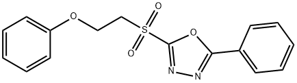 2-PHENOXYETHYL 5-PHENYL-1,3,4-OXADIAZOL-2-YL SULFONE Struktur