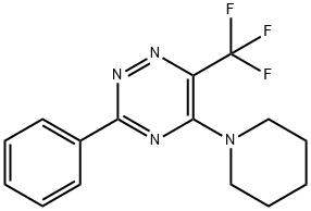 3-PHENYL-5-PIPERIDINO-6-(TRIFLUOROMETHYL)-1,2,4-TRIAZINE Struktur