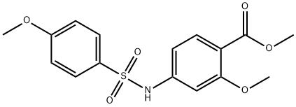 METHYL 2-METHOXY-4-([(4-METHOXYPHENYL)SULFONYL]AMINO)BENZENECARBOXYLATE Struktur