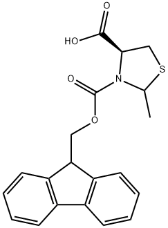 FMOC-(4S,2RS)-2-METHYLTHIAZOLIDINE-4-CARBOXYLIC ACID Struktur