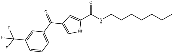 N-HEPTYL-4-[3-(TRIFLUOROMETHYL)BENZOYL]-1H-PYRROLE-2-CARBOXAMIDE Struktur