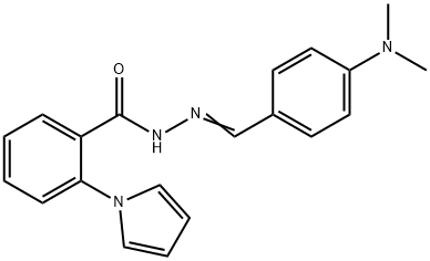 N'-((Z)-[4-(DIMETHYLAMINO)PHENYL]METHYLIDENE)-2-(1H-PYRROL-1-YL)BENZENECARBOHYDRAZIDE Struktur