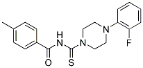 N-((4-(2-FLUOROPHENYL)PIPERAZINYL)THIOXOMETHYL)(4-METHYLPHENYL)FORMAMIDE Struktur