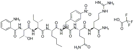 2-AMINOBENZOYL-THR-ILE-NLE-P-NITRO-PHE-GLN-ARG-NH2 TRIFLUOROACETATE SALT Struktur