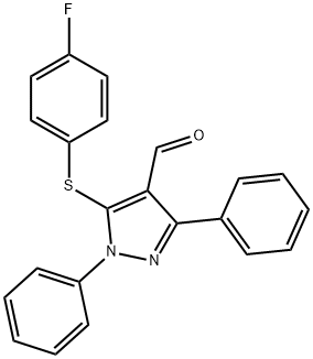 5-[(4-FLUOROPHENYL)SULFANYL]-1,3-DIPHENYL-1H-PYRAZOLE-4-CARBALDEHYDE Struktur