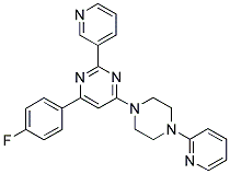 4-(4-FLUORO-PHENYL)-2-PYRIDIN-3-YL-6-(4-PYRIDIN-2-YL-PIPERAZIN-1-YL)-PYRIMIDINE Struktur