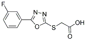 ([5-(3-FLUOROPHENYL)-1,3,4-OXADIAZOL-2-YL]THIO)ACETIC ACID Struktur