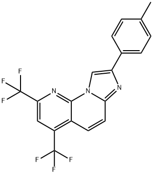 8-(4-METHYLPHENYL)-2,4-BIS(TRIFLUOROMETHYL)IMIDAZO[1,2-A][1,8]NAPHTHYRIDINE Struktur