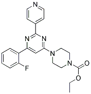 4-[6-(2-FLUORO-PHENYL)-2-PYRIDIN-4-YL-PYRIMIDIN-4-YL]-PIPERAZINE-1-CARBOXYLIC ACID ETHYL ESTER|