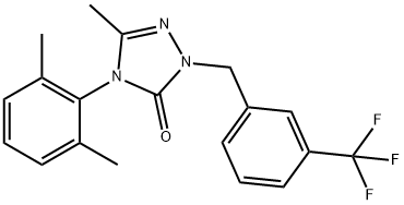 4-(2,6-DIMETHYLPHENYL)-5-METHYL-2-[3-(TRIFLUOROMETHYL)BENZYL]-2,4-DIHYDRO-3H-1,2,4-TRIAZOL-3-ONE Struktur