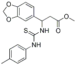 METHYL 3-(1,3-BENZODIOXOL-5-YL)-3-[(4-TOLUIDINOCARBOTHIOYL)AMINO]PROPANOATE Struktur