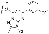 3-CHLORO-5-(3-METHOXYPHENYL)-2-METHYL-7-(TRIFLUOROMETHYL)PYRAZOLO[1,5-A]PYRIMIDINE Struktur