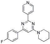 4-(4-FLUOROPHENYL)-6-PIPERIDIN-1-YL-2-PYRIDIN-4-YLPYRIMIDINE Struktur