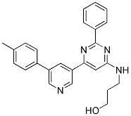 3-[2-PHENYL-6-(5-P-TOLYL-PYRIDIN-3-YL)-PYRIMIDIN-4-YLAMINO]-PROPAN-1-OL Struktur