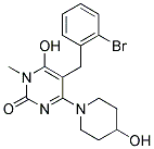 5-(2-BROMOBENZYL)-6-HYDROXY-4-(4-HYDROXYPIPERIDIN-1-YL)-1-METHYLPYRIMIDIN-2(1H)-ONE