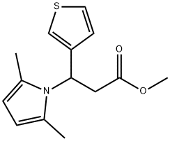 METHYL 3-(2,5-DIMETHYL-1H-PYRROL-1-YL)-3-(3-THIENYL)PROPANOATE Struktur