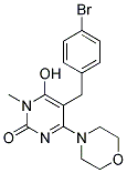 5-(4-BROMOBENZYL)-6-HYDROXY-1-METHYL-4-MORPHOLIN-4-YLPYRIMIDIN-2(1H)-ONE Struktur