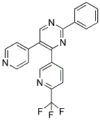 2-PHENYL-5-(PYRIDIN-4-YL)-4-(6-(TRIFLUOROMETHYL)PYRIDIN-3-YL)PYRIMIDINE Struktur